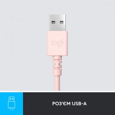 Навушники Logitech H390 USB Rose (981-001281) (981-001281) | Зображення 4