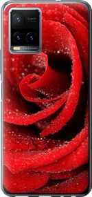 Чехол на Vivo Y33s Красная роза "529u-2643-17620"