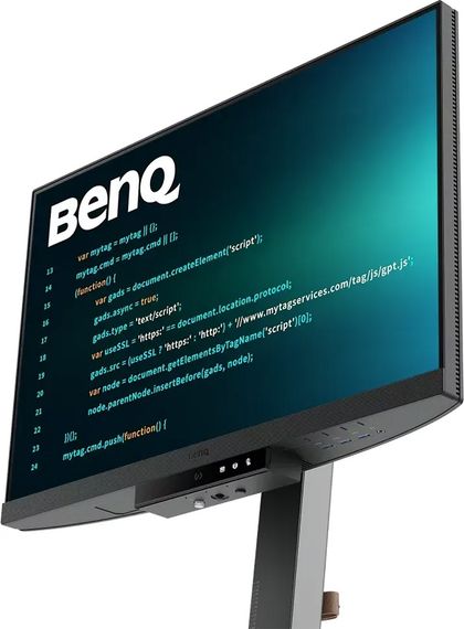 TFT 24.1" BenQ RD240Q, WQXGA, 16:10, USB-C, HDMI, DP, HAS, Pivot, колонки, темно-сірий | Зображення 3