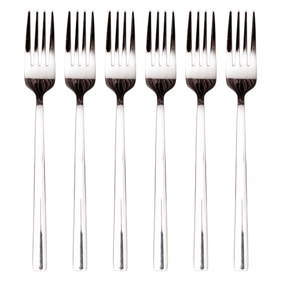 Набір столових виделок 6 штук з нержавіючої сталі 20.5 (см) Срібло HP-8-23 | Зображення 1