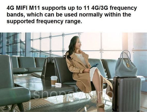 Портативный 4G LTE роутер / Роутер с аккумулятором 150 Мбит/с / Мобильный WiFi роутер со слотом для SIM-карты | Зображення 4
