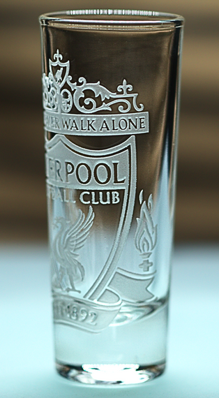 Скляна чарка 60мл Liverpool з гравіюванням подарунок для фаната стопка ФК Ліверпуль футбольна стопка | Зображення 2