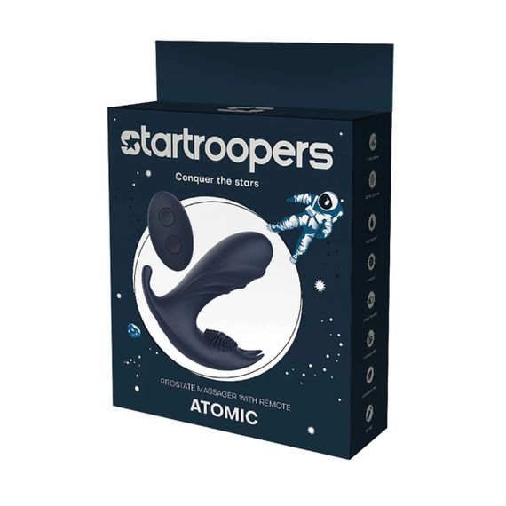 Анатомічний масажер простати з вібрацією Dream Toys Startroopers, синій, 12,5 см Sex Aura | Зображення 1