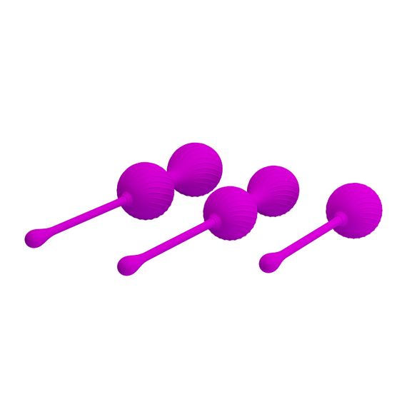 Вагінальні кульки - Pretty Love Kegel Balls Set Pink, 3 шт. | Зображення 3