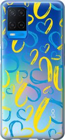 Чехол на Oppo A54 Сердца UA "5292u-2306-17620"