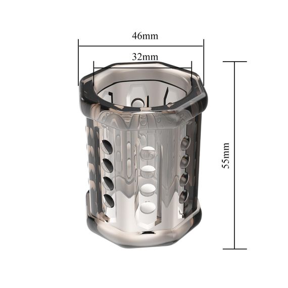 Насадка на пенис Pretty Love стимулирующая, прозрачная, 5.5 х 3.2 см sexstyle | Зображення 6