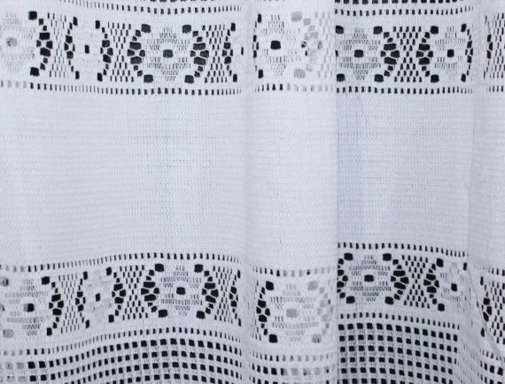 Тюль білий, сітка коротка на метраж, до підвіконня, висота 150 см | Зображення 3