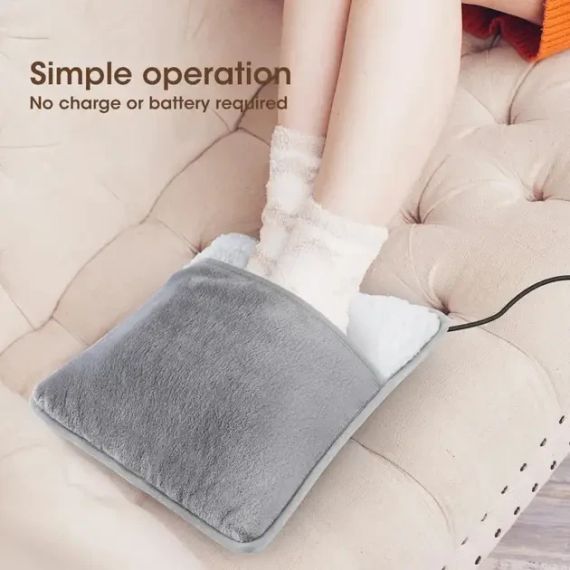 Портативна фланельова грілка для ніг з електричним підігрівом Foot warmer XL-997 Килимок з USB підігрівом | Зображення 3