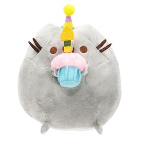 Плюшевая мягкая игрушка Кот Пушин с пирожным 15х15см Pusheen Cat