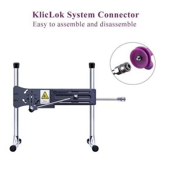 Фаллоимитатор 8.2″ с вибрацией для секс-машин Hismith Purple Silicone Dildo with Vibe, KlicLok sexstyle | Зображення 8