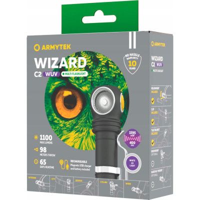 Фонарь Armytek Wizard C2 WUV White &amp; Ultraviolet (F08901UF) | Зображення 1