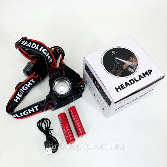 Налобний ліхтар зі зручним ремінцем для голови BL-T207-TG, Головний ліхтар із зарядним пристроєм ZS-93 | Зображення 4