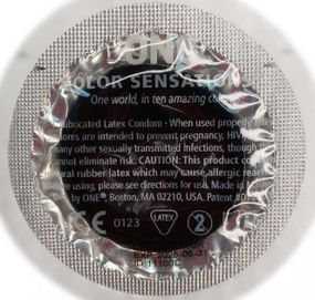 Набор латексных презервативов One Color Sensation силиконовой смазкой чёрного цвета(цена за 5 шт) sexstyle