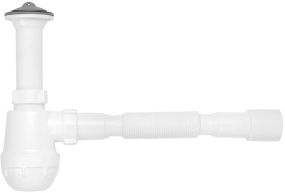 Сифон бутылочный Extra Plast СМ-50 для умывальников и моек, с гибкой трубой