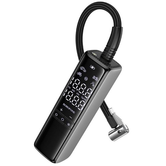 Автомобильный насос Borofone FC1 Air Pump Black Gray