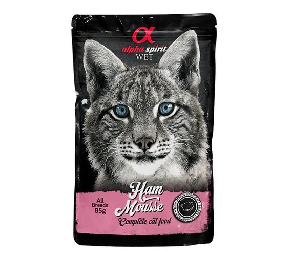 Вологий корм для котів з шинкою Alpha Spirit Ham Mousse Cats, 85 гр