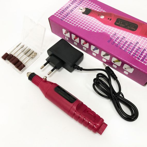 Ручний фрезер для нігтів SmartUs CBM-033 для манікюру та педикюру в домашніх умовах. XF-782 Колір: бордовий | Зображення 8