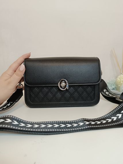 Сумка клатч женская кросс-боди через плечо Черная | Зображення 3