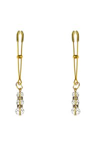 Тонкие зажимы для сосков Feral Feelings Thin nipple clamps Золотистый One Size
