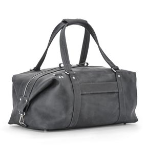 Шкіряна дорожня сумка Skin and Skin Stout M 45x22x23 см Сіра (BB01MGG)