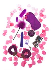 Набір БДСМ секс іграшок Toy Joy Super Sex Bomb, 9 предметів, фіолетовий Sex Aura