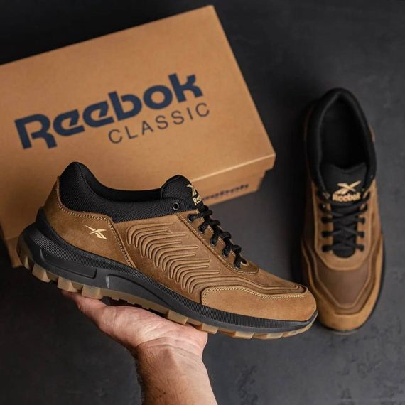 Шкіряні демісезонні кросівки Reebok оlive | Зображення 9