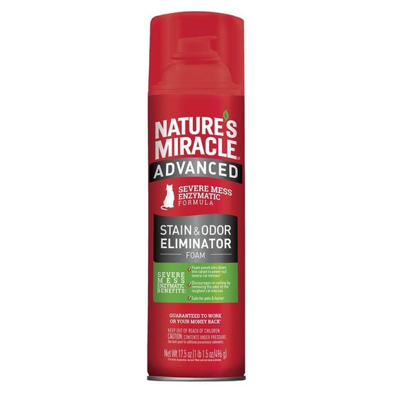 Аерозоль-піна для видалення плям та запаху від котів Nature's Miracle Advanced Cat Stain & Odor Eliminator 518 мл