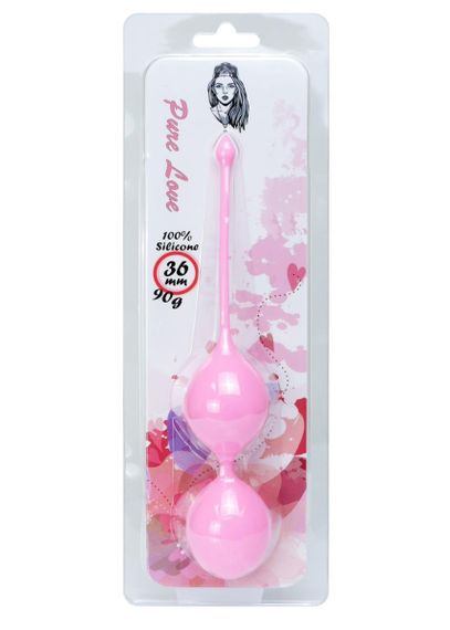 Вагінальні кульки - Silicone Kegel Balls Pink, 36 мм, 90 г Sex Aura | Зображення 2
