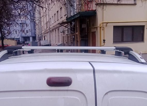Перемички на рейлінги під ключ (2 шт) Сірий для Renault Kangoo 1998-2008 рр