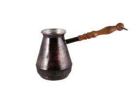 Турка медная 500 мл Бригантина тёмная джезва ручная работа кофеварка для кофе