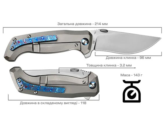 Ніж Artisan Kami S35VN Titanium | Зображення 6