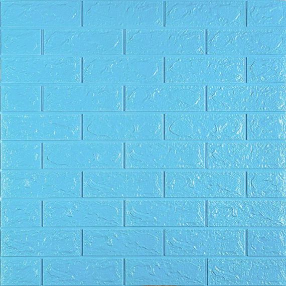 3D панель самоклеюча цегла Блакитна 700х770х5мм (005-5) SW-00000297