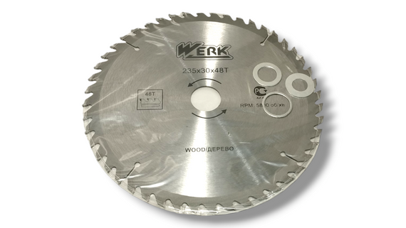 Диск відрізний по дереву 235x30 48 зуб. по дереву WERK (4332649) | Зображення 1