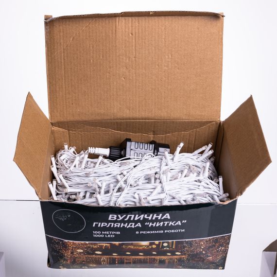 Гірлянда Різдвяна фея вулична 100 м 1000 LED білий провід Синій CF1000L100MWBL | Зображення 9