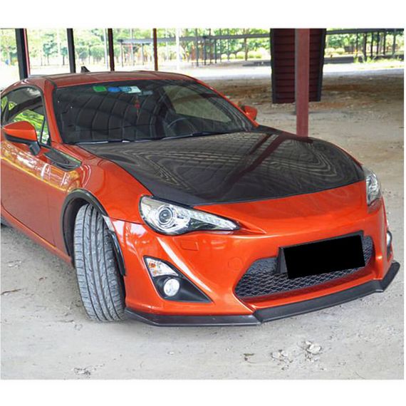 Накладка на передній бампер Lip V1 (Карбон) для Toyota GT86 2011- рр | Зображення 2