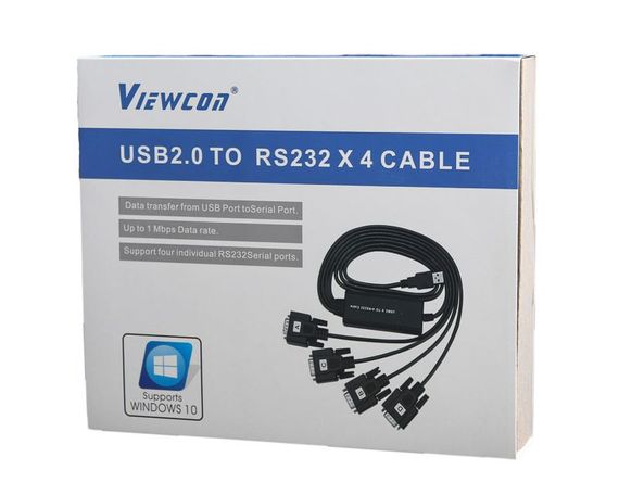 Кабель-перехідник Viewcon VE671 USB 2.0 на 4 COM, 1 м | Зображення 3