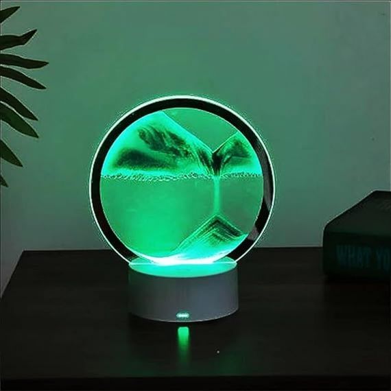 Нічник 3D з Led підсвічуванням 7 режимів зелений пісок