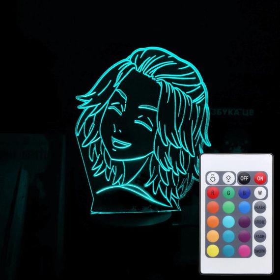 Акриловый светильник-ночник с пультом 16 цветов Манджиро Сано 2 tty-n001981