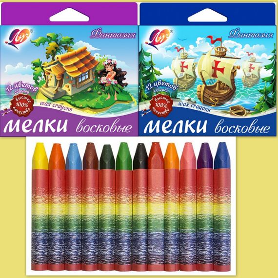 Крейда воскова Луч Фантазія 12 кольорів 25C1520-08 (4601185011513) Фіолетовий | Зображення 1