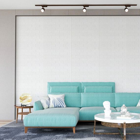 R001-2 Панель стінова у рулоні 3D 700мм*3,08м*2мм біла цегла (D) SW-00002534 | Зображення 5