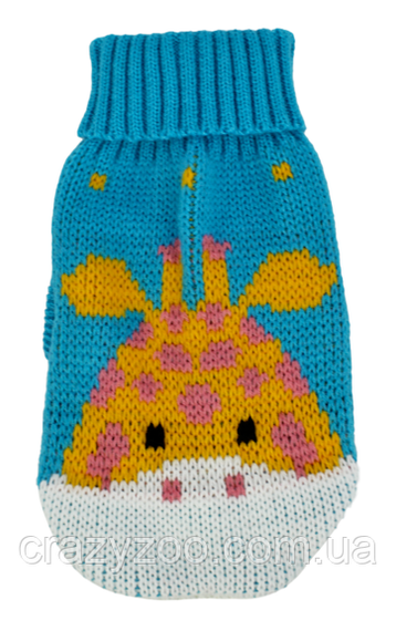Светр для собак та котів EcoToys Giraffe M жираф A: 25 см B: 28 см C: 18 см 6979