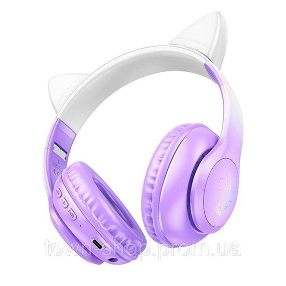 Беспроводные Bluetooth наушники HOCO W42, White/Purple, Box | Зображення 2