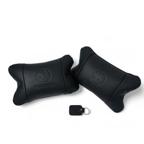 Подушка с логотипом бренда Skoda Шкода, Подушка подголовник в подарок подголовник бабочка HM-94