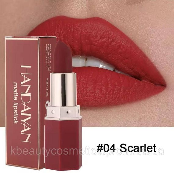 Матовая помада Handaiyan Velvet Matte Lipstick 04 Scarle