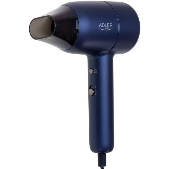 Фен Adler AD 2279b blue 1800Вт/ 2 швидкості/ хол.обдув/ темп.режимів-2/іонізація/ насадки - 1 шт. | Зображення 9