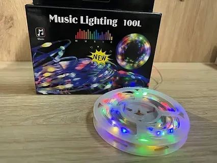 Гирлянда музыкальная с динамиком USB 10 м