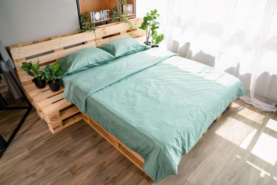 Простирадло ARDESTO на резинці Mix&amp;Match, 180x200+30см, 100% бавовна, сатин, шавлія (ART1820FSG) | Зображення 2