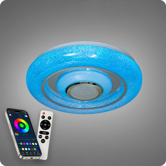 Люстра світлодіодна 517 Dlight RGB з пультом і  колонкою 70Вт Білий (02151) | Зображення 2