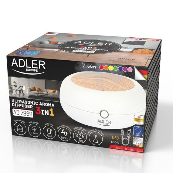 Ультразвуковий аромадифузор USB 3w1 Adler AD-7969 | Зображення 2