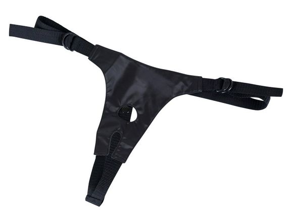 Страпон You2Toys с тремя черными рельефными насадками sexstyle | Зображення 10